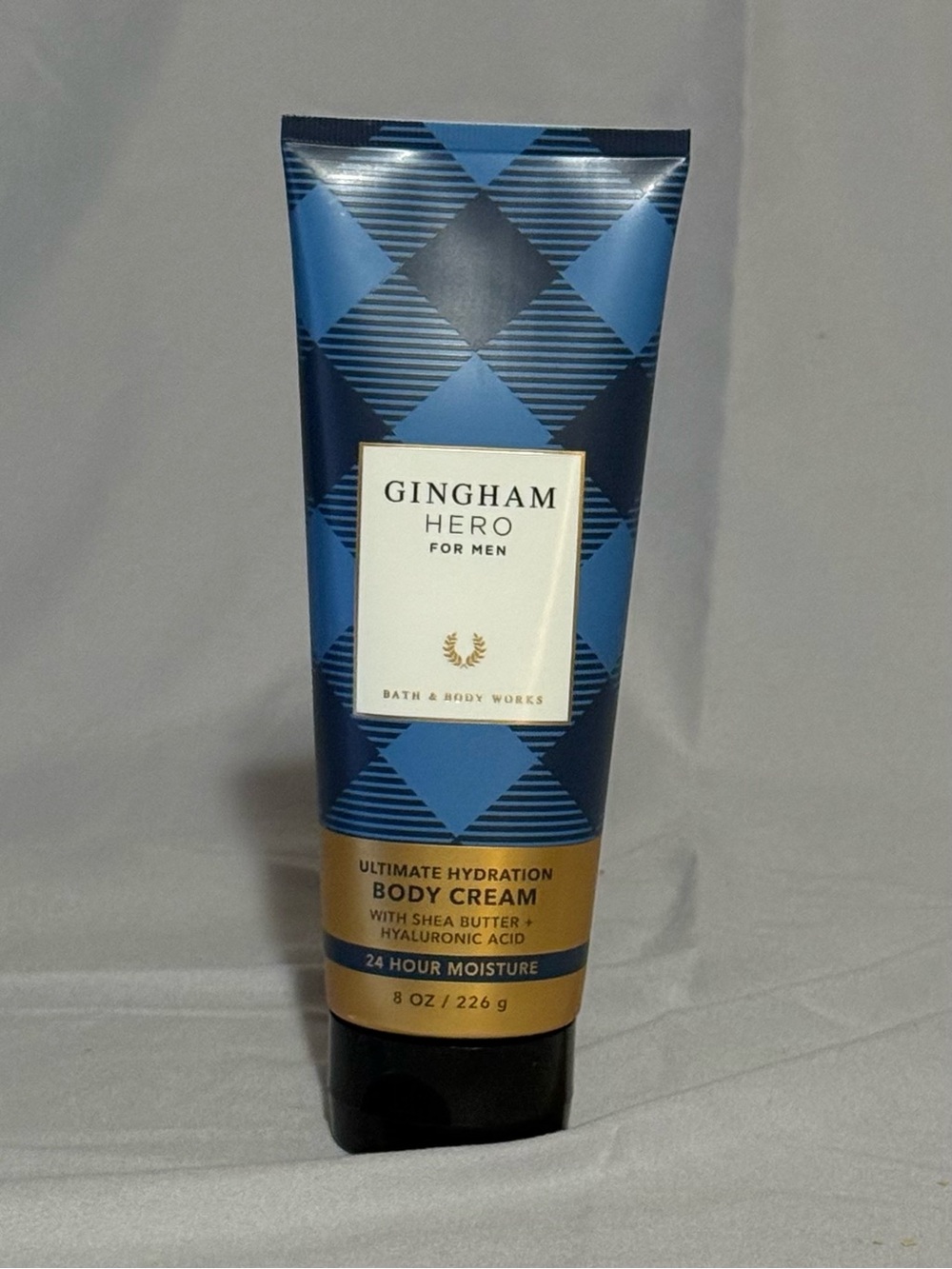 Bath & Body Works Gingham Hero for Men Body Cream - Blue and Gold